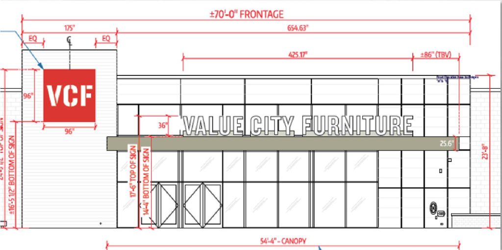 Layout of Value City Furniture