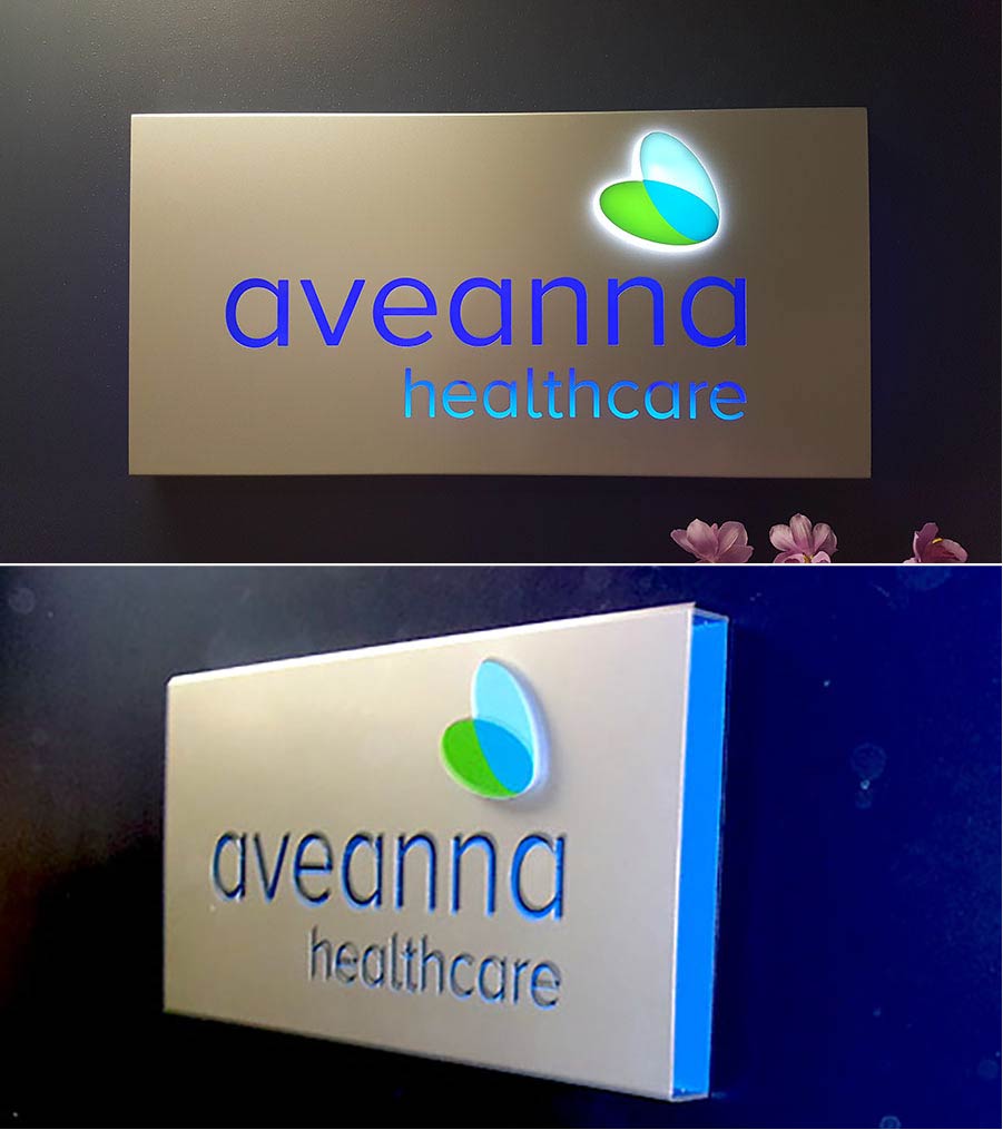 Aveanna Healthcare Routed Sign Interior