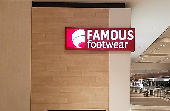 Famous Footwear Routed Sign