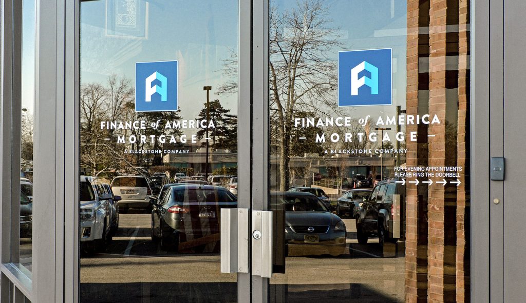 Finance of America Mortgage Door Vinyl
