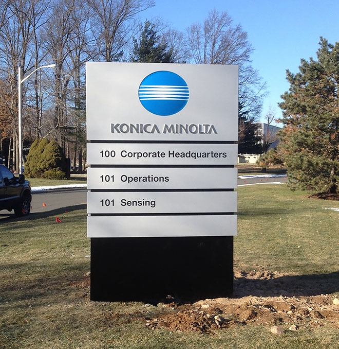 Konica Minolta Routed Sign