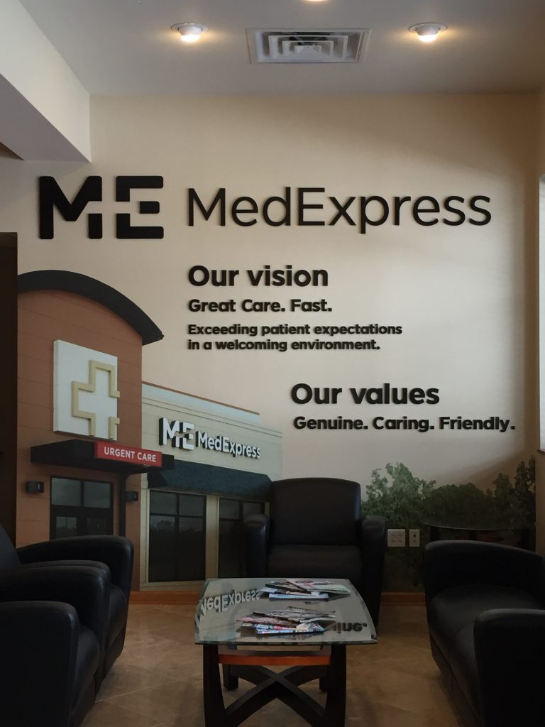MedExpress Interior Signs